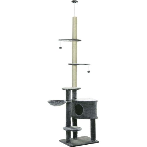 Rootz Kratzbaum – Grau – Spanplatte, Sisal, Fiannel – 21,65 cm x 17,71 cm x 94,48 cm