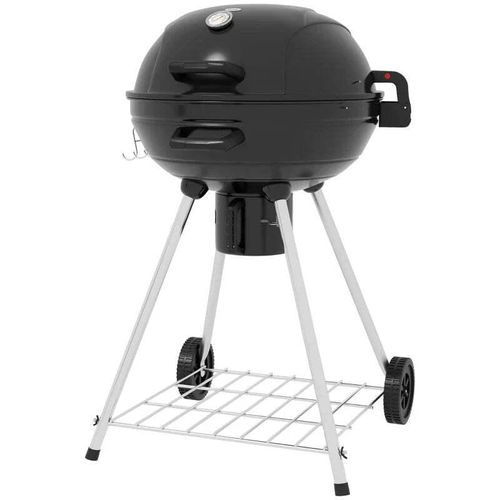 Rootz Kugelgrill - Ø54 Cm Grillrost - Warmhalterost - Warmhalterost - Ablage - Aschefach - Thermometer - Metall - Kunststoff - Schwarz - 55L x 65W x 89H cm