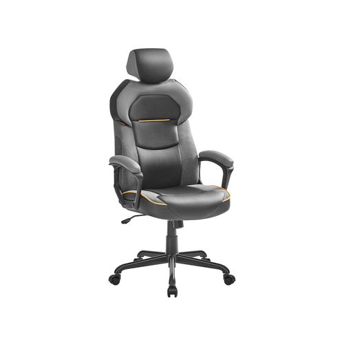 Rootz Classic Black Bürostuhl - Ergonomischer Schreibtischstuhl - Verstellbarer Drehstuhl - Schaumstoffkissen - 68cm x 68cm x 134.5cm