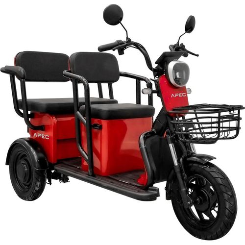 Elektroroller Volta Apec APM5 Elektro 3-Rad Seniorenmobil 2-Sitzer 25 km/h Tuc Tuc, Farbe:Rot