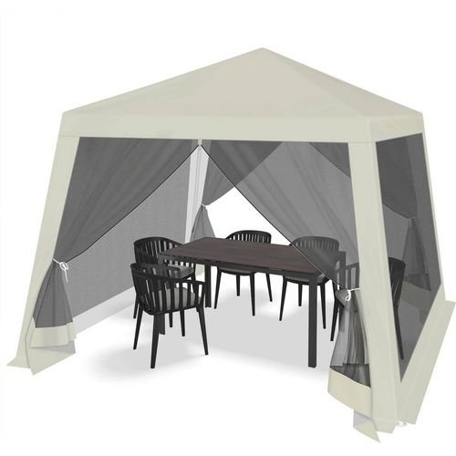 Rootz Outdoor-Pavillon - Gartenlaube - Gartenunterstand - UV-Schutz - insektenfreies Netz - stabiler Metallrahmen - 300cm x 250cm x 300cm