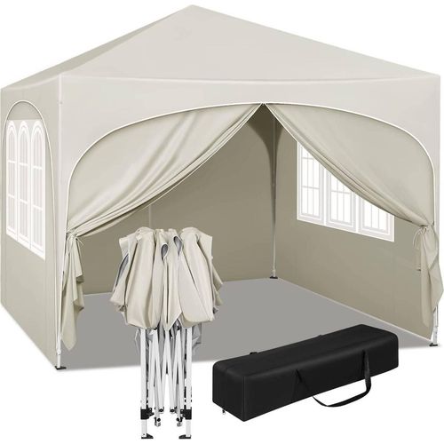 Rootz Ultimate Outdoor Gazebo - Wetterfester Pavillon - Veranstaltungszelt - Starker Metallrahmen - UV- und Regenschutz - Einfacher Aufbau - 3x3m