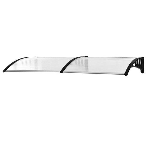 Rootz Vordach - Vordach für Haustür - Polycarbonat Sonnenschutz - Regenschutz - Fenstermarkise Vordach - Transparent - 75 x 195 x 23 cm