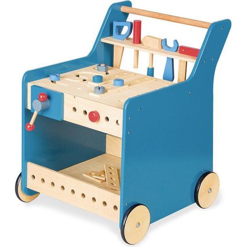 Rootz Werkzeugwagen 'Kalle' - Werkstattwagen - Mobiler Arbeitsplatz - Inklusive Schraubstock und Werkzeughalter - 44cm x 52cm x 57cm