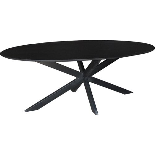 Tisch Oslo 240x100x78 cm Mangoholz Stahl Schwarz