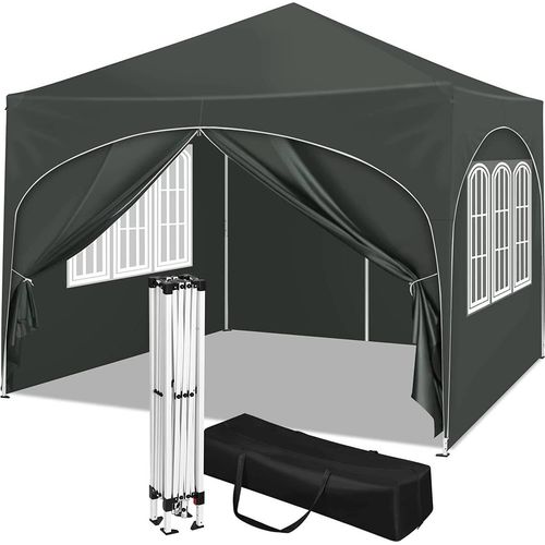 Rootz Ultimate Outdoor Gazebo - Wetterschutz - Veranstaltungspavillon - Starker Metallrahmen - UV- und Regenschutz - Einfacher Aufbau - 3x3m