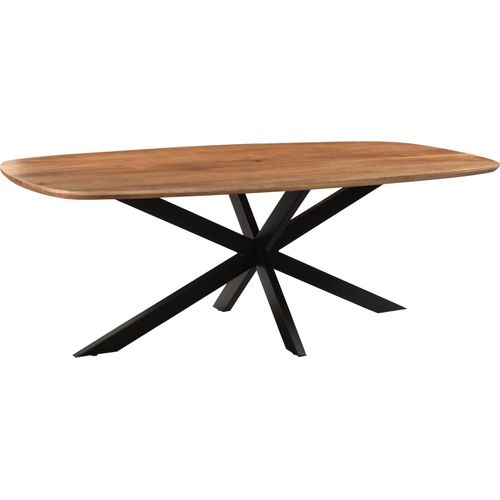 Tisch Jesper 230x105x76 cm Mangoholz Stahl Natur Schwarz