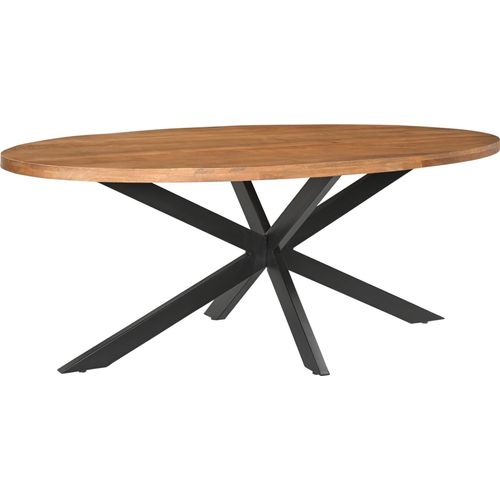 Tisch Rocky 260x110x76 cm Mangoholz Stahl Natur Schwarz