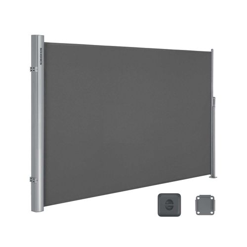 Rootz Sichtschutz Seitenmarkise - Terrassenbeschattung - Balkonsichtschutz - Aluminiumlegierung - UV-Schutz - Innen Außenbereich - 160cm x 400cm