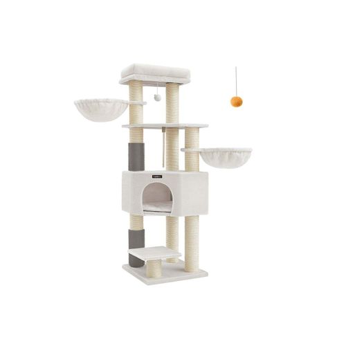 Rootz Cat Scratching Post - Kratzbaum - Katzenmöbel - Spanplatte - Plüsch - Sisal - 50cm x 50cm x 160cm