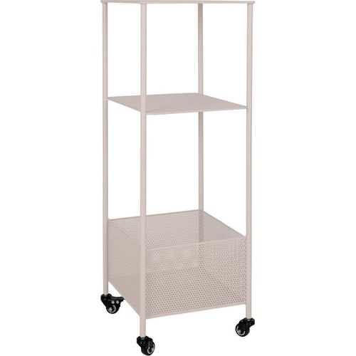 Rootz Torres Metallwagen - Rollender Aufbewahrungswagen - Mobiler Organizer - Stahlkonstruktion - 35x35x106 cm