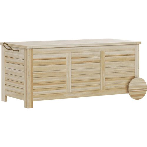 Rootz 185L Aufbewahrungsbox für den Außenbereich - wetterfester Organizer - Holztruhe - Sitzgelegenheit - 110 x 50 x 50 cm