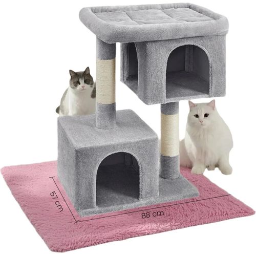 Rootz Cat Scratching Post - Kratzbaum - Feline Activity Center - Große Plattform - Stabilität - 68 x 48 x 101 cm
