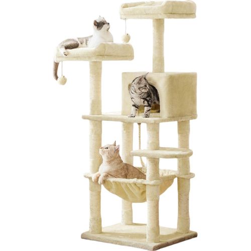 Rootz Kratzbaum - Katzen-Kletterturm - Kitty Activity Center - Stabilität & Spaß - 55 x 45 x 143 cm