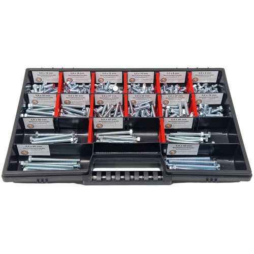 Sechskantschrauben Sortiment M5 // 6mm-60mm 300 tlg Schraubenbox DIN 933/ISO4017 Vollgewindeschrauben Maschinenschrauben Gewindeschrauben Sechskantschrauben