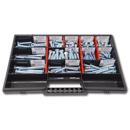 Senkkopfschrauben Sortiment M6-M8 // 10mm-70mm 160 tlg. Schraubenbox DIN 7991/ISO 10642 Bolzen Vollgewindeschrauben Maschinenschrauben Gewindeschrauben Senkkopfschrauben
