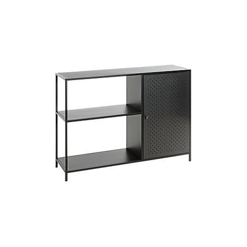 Regal HAKU, 4 Fächer mit jeweils bis zu 10 kg Tragkraft, B 1000 x T 300 x H 750 mm, Stahl/Metall, schwarz