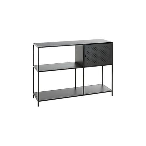 Regal HAKU, 4 Fächer mit jeweils bis zu 10 kg Tragkraft, B 1000 x T 300 x H 750 mm, Stahl/Metall, schwarz