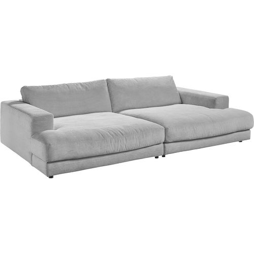 KAWOLA Big Sofa MADELINE Cord hellgrau