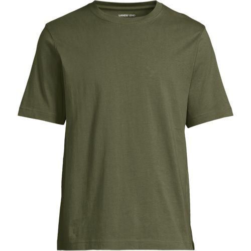 Super-T Kurzarm-Shirt, Classic Fit, Herren,  Grün, Baumwolle, by Lands' End