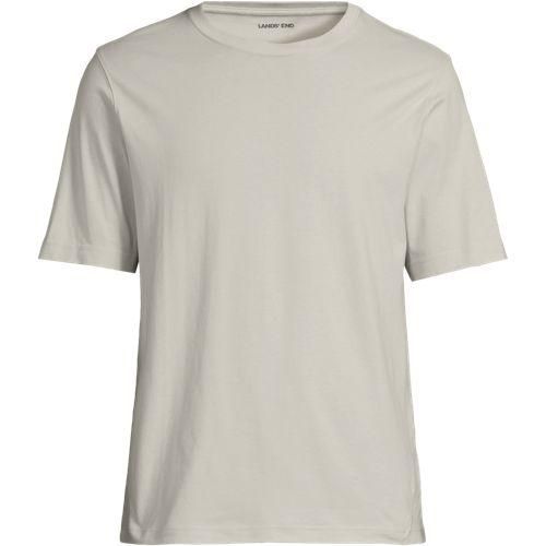 Super-T Kurzarm-Shirt, Classic Fit, Herren,  Beige, Baumwolle, by Lands' End