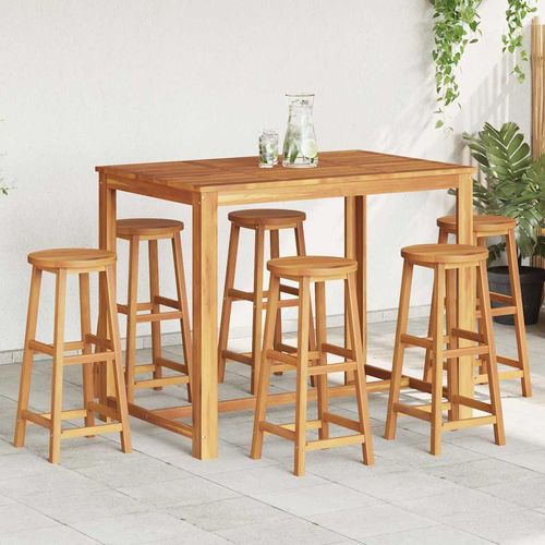 Barhocker 6 Stk. Massivholz Akazie