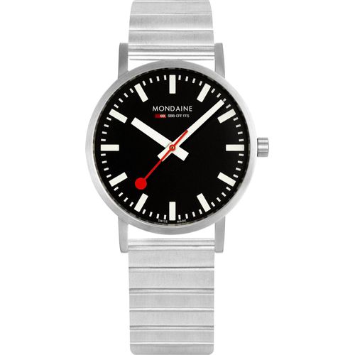 Mondaine Uni Uhr Classic Armbanduhr 36 mm A660.30314.16SBW Edelstahl