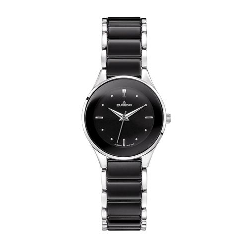 Dugena Damen Uhr 4460770 Amica Keramik schwarz