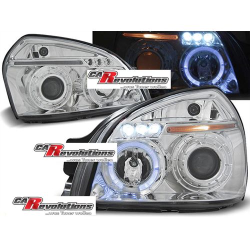 Angel Eyes Scheinwerfer Set in chrom für Hyundai TUCSON 07.2004-10