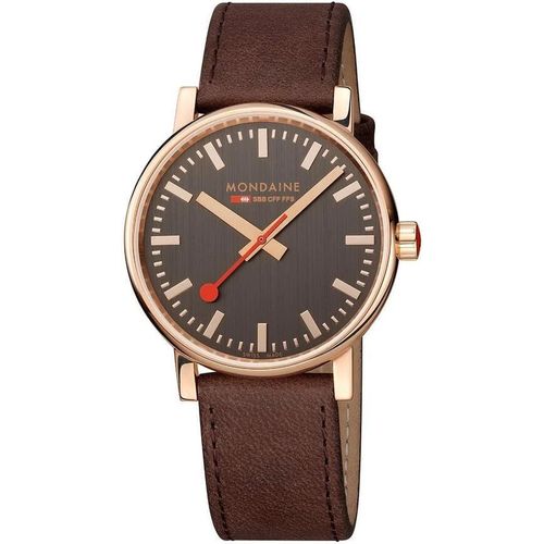 Mondaine Herren Uhr Classic Armbanduhr 40 mm MSE.40181.LG Leder