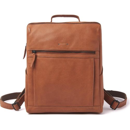 dR Amsterdam Rucksack | Lederrucksack | Lederrucksack für Laptop | Tampa - 933661 Camel