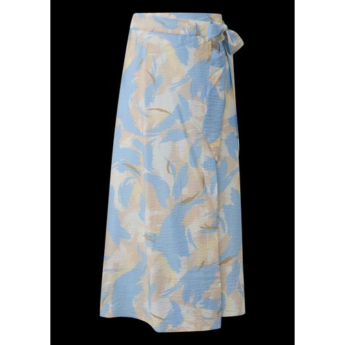 Wickelrock S.OLIVER, Damen, Gr. 34, pastell blau, Web, Obermaterial: 84% Viskose, 16% Polyamid, bedruckt, casual, regular fit knöchelfrei, Röcke, mit All-Over Print
