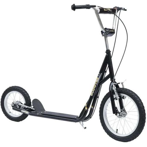 Rootz Kinderroller – Tretroller – Stadtroller – Teenager-Roller – Push-Kick-Scooter für Kinder – verstellbarer Lenker – Doppelbremsen-Ständer – Schwarz
