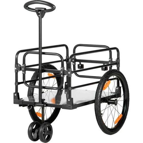 Rootz Cargo Trailer – Fahrradanhänger – Bollerwagen – Stahl – Schwarz + Grau – 130 x 64 x 103 cm