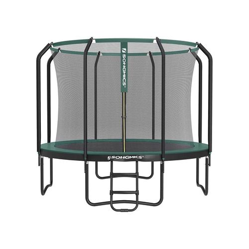Rootz Trampolin – Outdoor-Trampolin – Rundes Gartentrampolin – Kindertrampolin – Erwachsenentrampolin – Gartentrampolin – Rundes Trampolin – Trampolin mit Sicherheitsnetz – Schwarz/Dunkelgrün