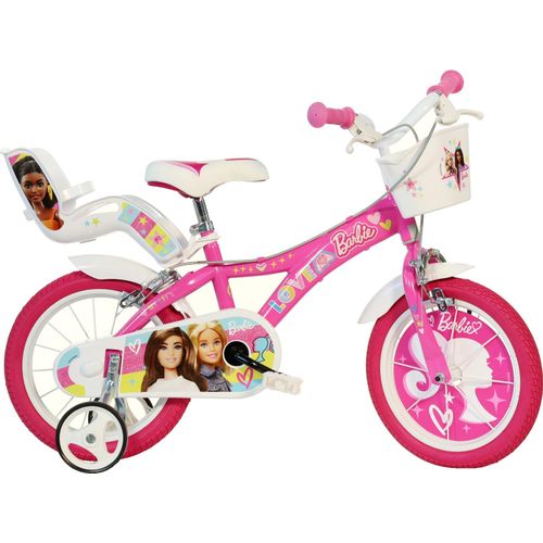 Mattel Kinderfahrräder Mädchen Barbie 16 Zoll 27 cm Mädchen Felgenbremse Rosa/Weiß