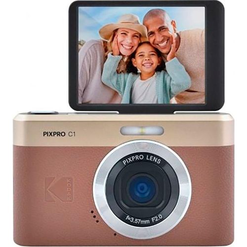 Kodak Pixpro C1 Kompaktkamera Braun Braun One Size