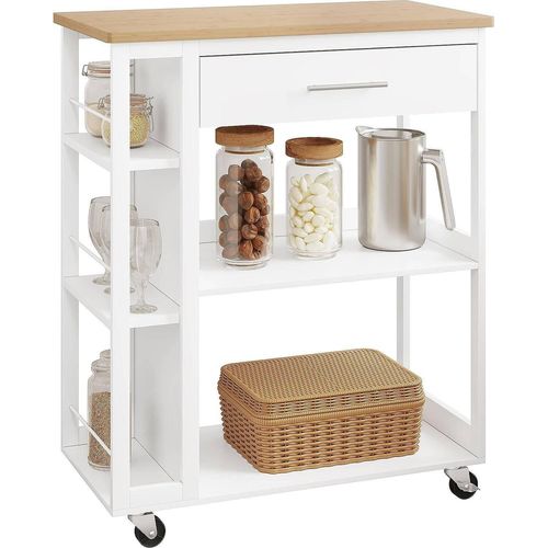 Rootz Küchenwagen - Rollbarer Wagen - Servierwagen - Stabiles MDF - 73cm x 88cm x 38cm