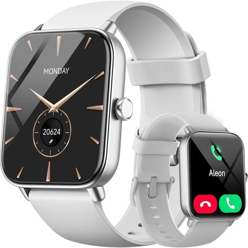 Damen-Smartwatch mit Telefonfunktion, Alexa integriert, Herzfrequenz, SpO2, Schlaf, Stressmonitor, über 100 Sportmodi, IP68 wasserdichte