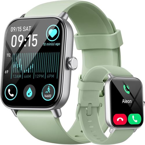 Damen-Smartwatch mit Telefonfunktion, Alexa integriert, Herzfrequenz, SpO2, Schlaf, Stressmonitor, über 100 Sportmodi, IP68 wasserdichte