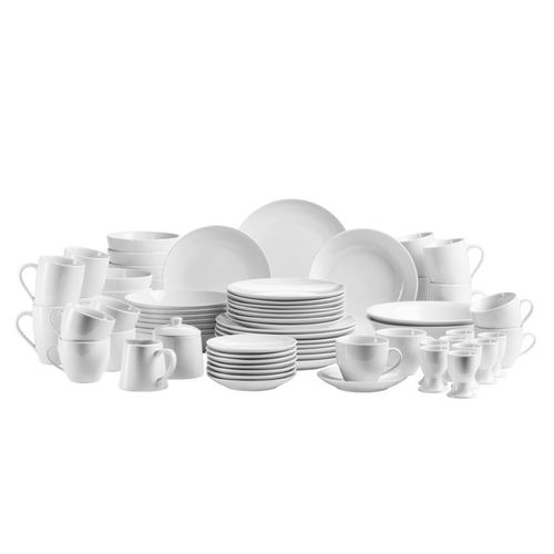 Mäser Kombiservice Barca , Weiß , Keramik , 68-teilig , Uni , 230 ml,230 ml,250 ml,290 ml , Essen & Trinken, Geschirr, Geschirr-Sets, Kombiservice