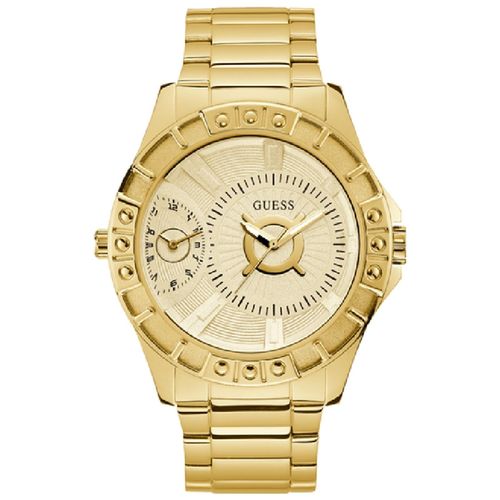 Guess Herren Armbanduhr Multifunktionsuhr Chrome goldfarbend W1298G1