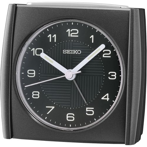 Quarzwecker SEIKO, schwarz, Wecker, Wecker, Beleuchtung, Piepalarm, Schlafzimmer, Leuchtzeiger