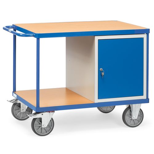 Fetra Werkstattwagen mit Schrank und 2 Ladeflächen 1250x800mm