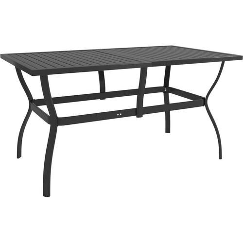 Gartentisch Anthrazit 140x80x72 cm Stahl