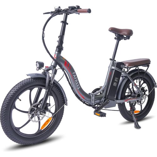 20 Zoll Faltbares Elektrofahrrad, 250W 36V 18AH, Mit Rückleuchten nach StVZO-Norm,Shimano 7S, Grau