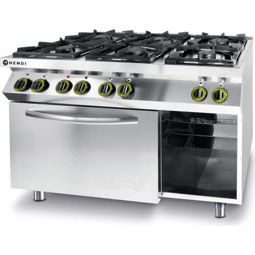 HENDI Gaskocher Kitchen Line 6Brenner-Konvektionsofen-GN1/1