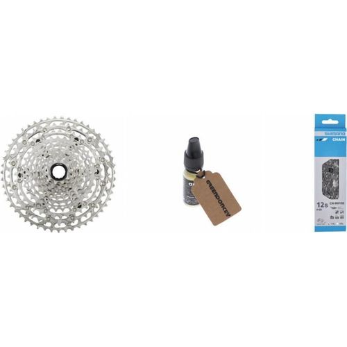 Greendonkey Shimano Antriebsset 1x 12-fach Deore Kassette CS-M6100 1x 12-fach Deore Kette CN-M6100 1x Greendonkey Kettenöl