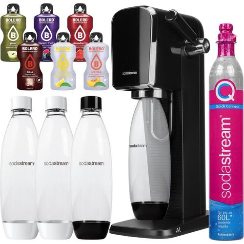 Wassersprudler SodaStream Art Black + SodaStream Flaschen 2 Stk 1L Fuse White