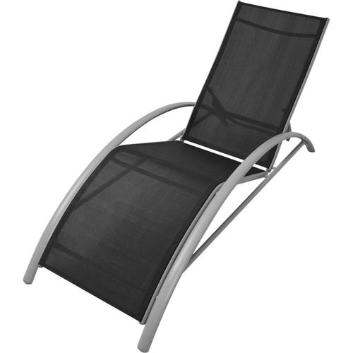 Möbel Sonnenliege Aluminium Schwarz DE76963